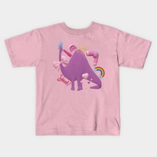Valentines Dinosaur - Please accept my love Kids T-Shirt